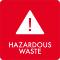 Pictogram Hazardous waste 12x12 cm Sticker Red