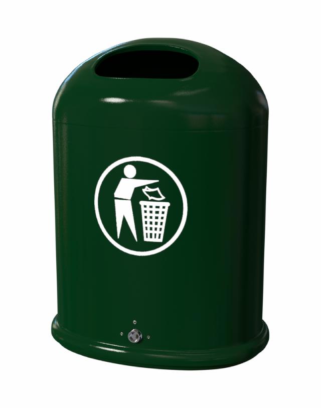 Waste bin outdoor Model 5033 45 ltr. Green