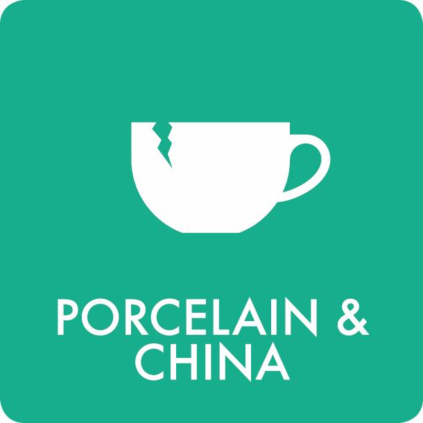 Pictogram Porcelain & China 12x12 cm Sticker Lightgreen