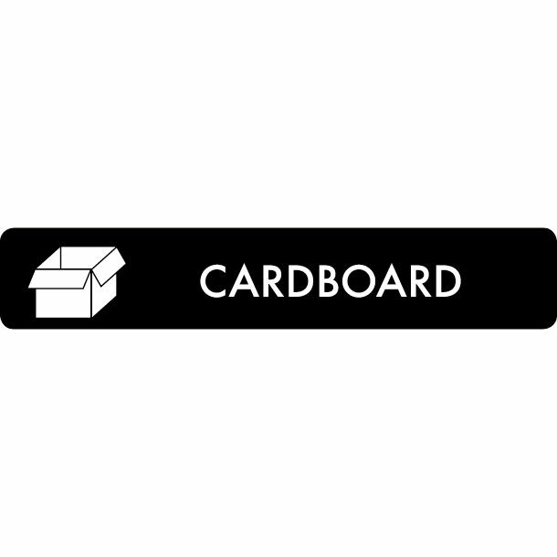Pictogram Cardboard 16x3 cm Sticker Black