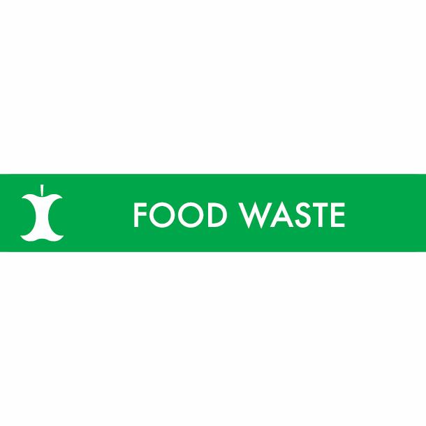 Pictogram Food waste 16x3 cm Magnetic Green