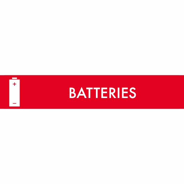 Pictogram Batteries 16x3 cm Magnetic Red